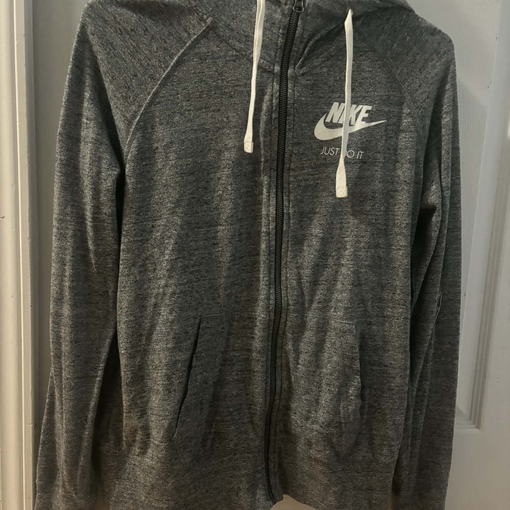 Nike Gray Zip-Up Hoodie